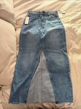 Aritzia denim maxi skirt